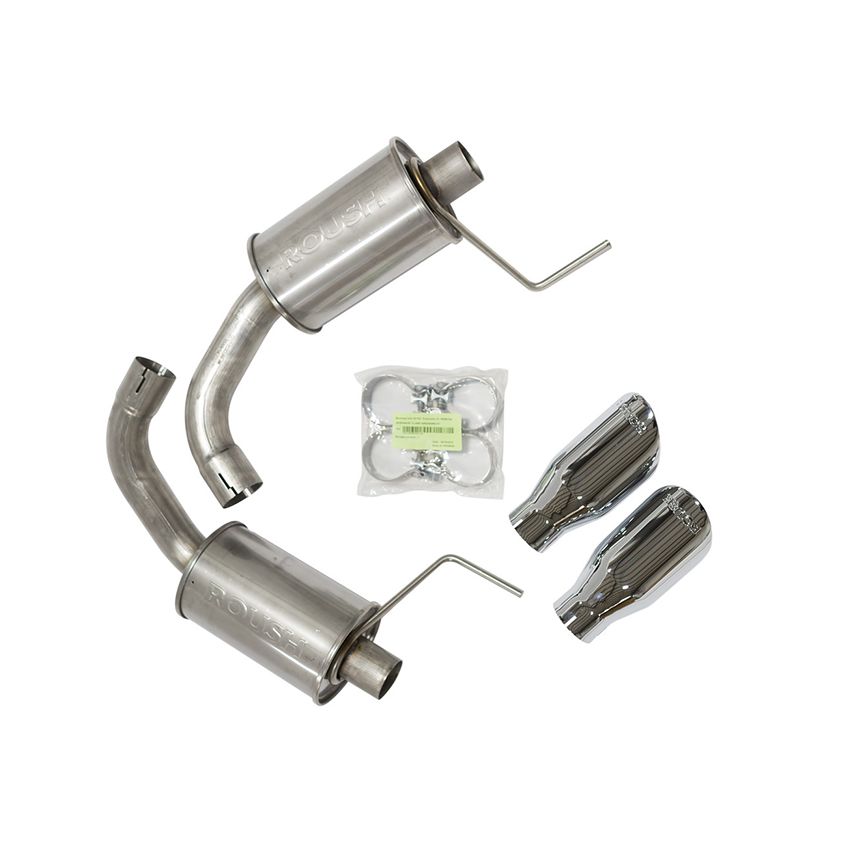 ROUSH 2015-2017 Ford Mustang 5.0L V8 Exhaust Kit w/ Round Tips