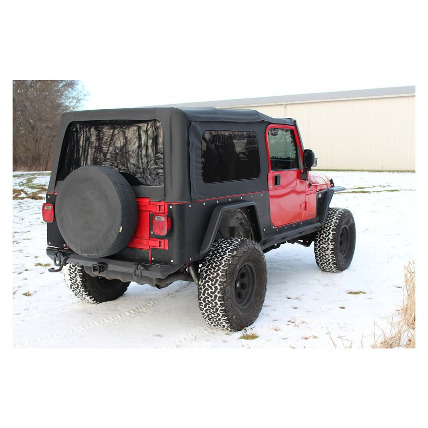 Fishbone Offroad FB23029 97-06 Jeep Wrangler Steel Tube Fender Front/Rear - Blk Txtred Pwdercoat (Set Of 4)