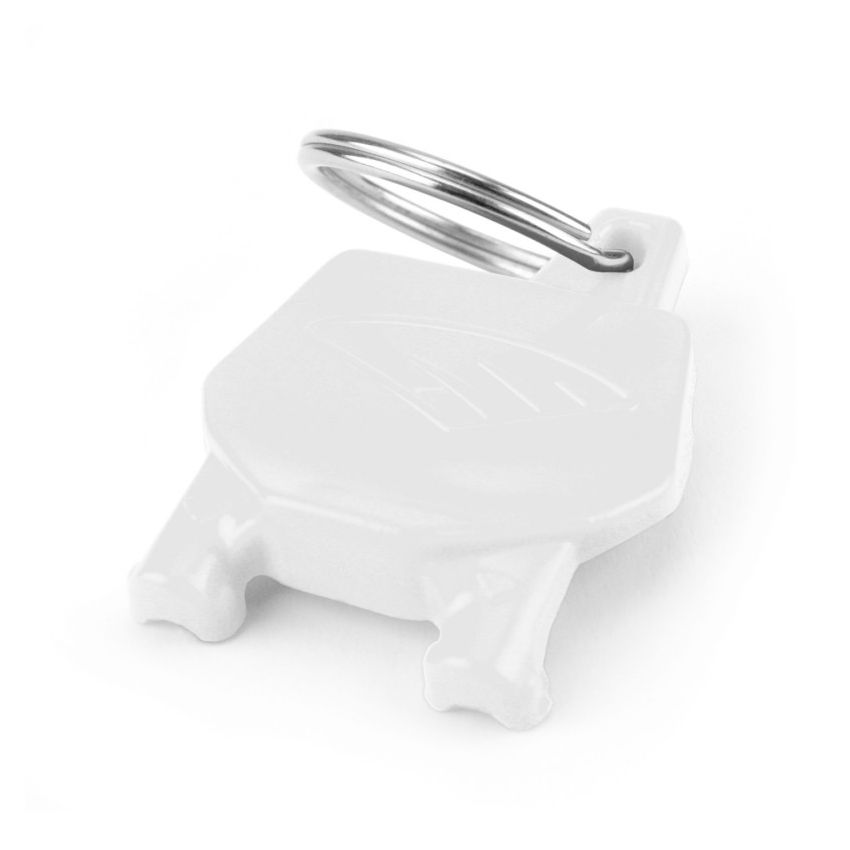 Cycra 1CYC-0002-42 Key Ring with Number Plate - White