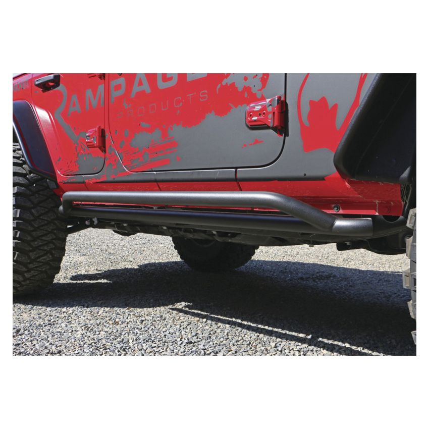 Rampage 26631 2018-2019 Jeep Wrangler(JL) Unlimited Sport S 4-Door Rail Slide Step - Black
