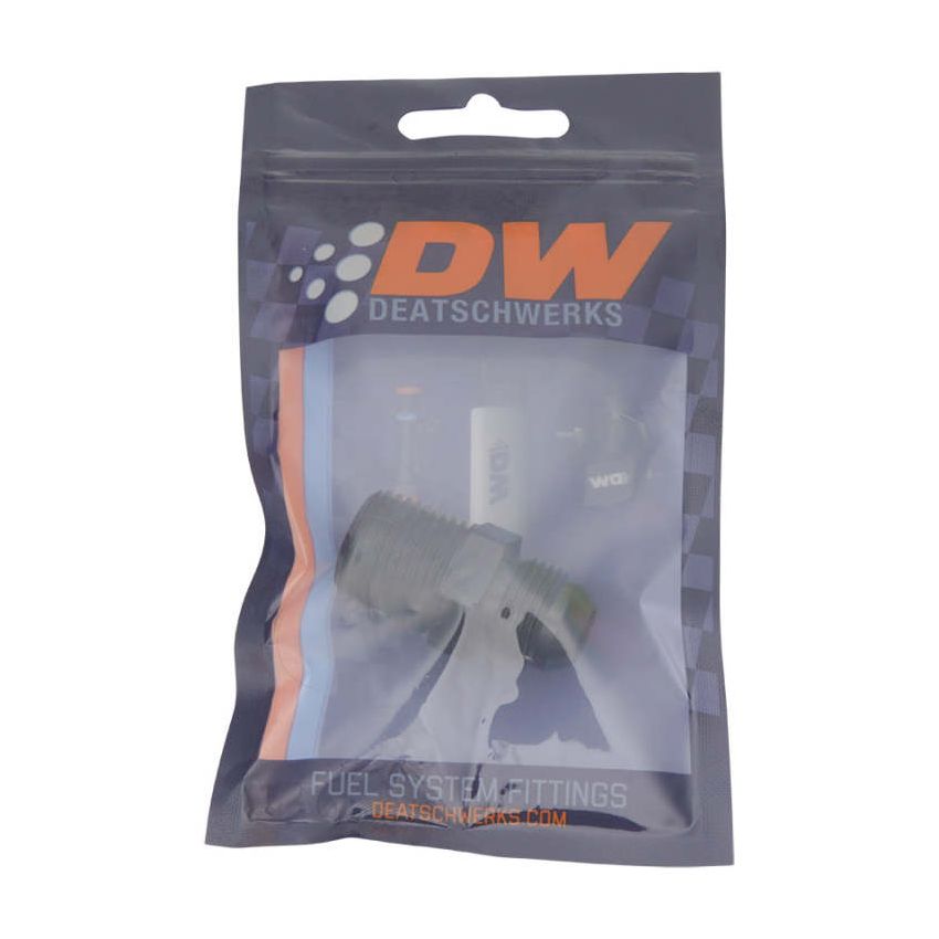 DeatschWerks 8AN Male Flare to 1/2in Male NPT Adapter - Anodized Matte Black