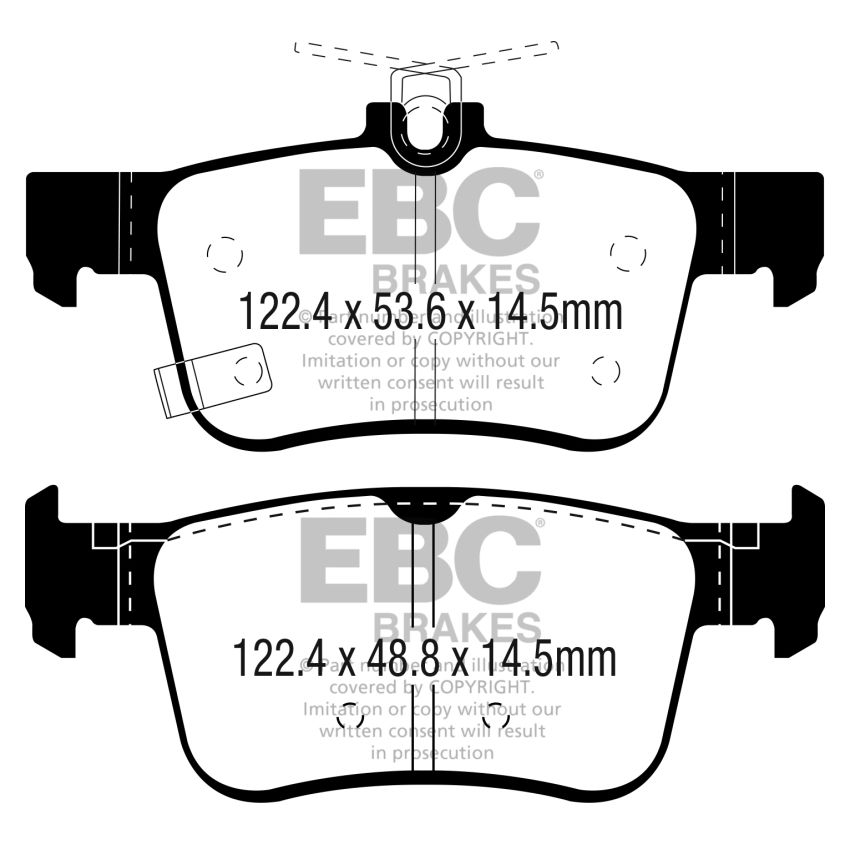EBC 2016+ Honda Civic Coupe 1.5L Turbo Ultimax2 Rear Brake Pads