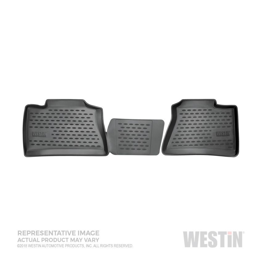 Westin 14-18 Chevrolet Silverado 1500/2500/3500 Regular Cab Profile Floor Liners Front Row - Black