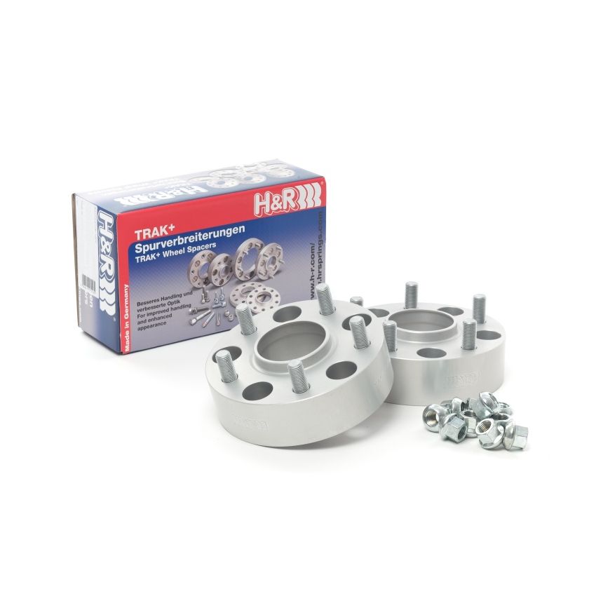H&R Trak+ 20mm DRM Wheel Adaptor Bolt 5/120 Center Bore 64 Stud Thread 14x1.5 - Black