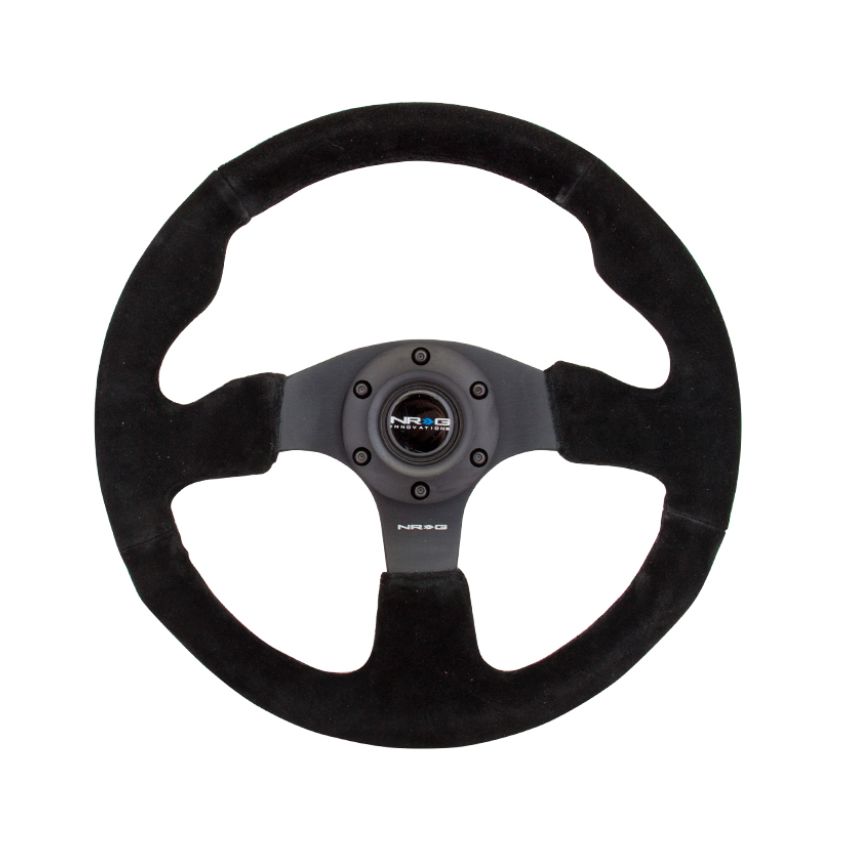 NRG Reinforced Steering Wheel (320mm) Suede w/Black Stitch
