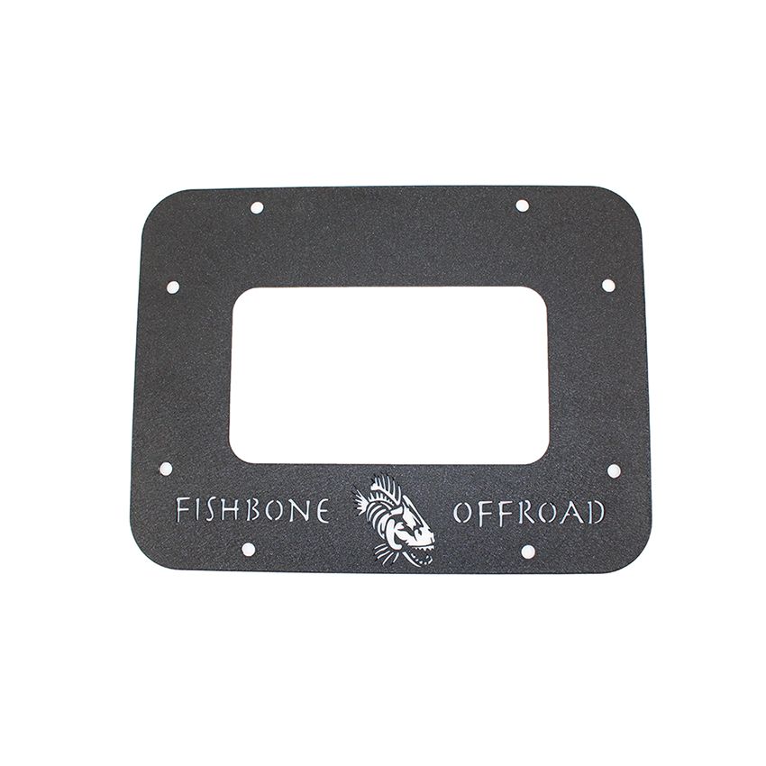 Fishbone Offroad 07-18 Jeep Wrangler JK Aluminum Tailgate Plate - Black Textured Powercoat