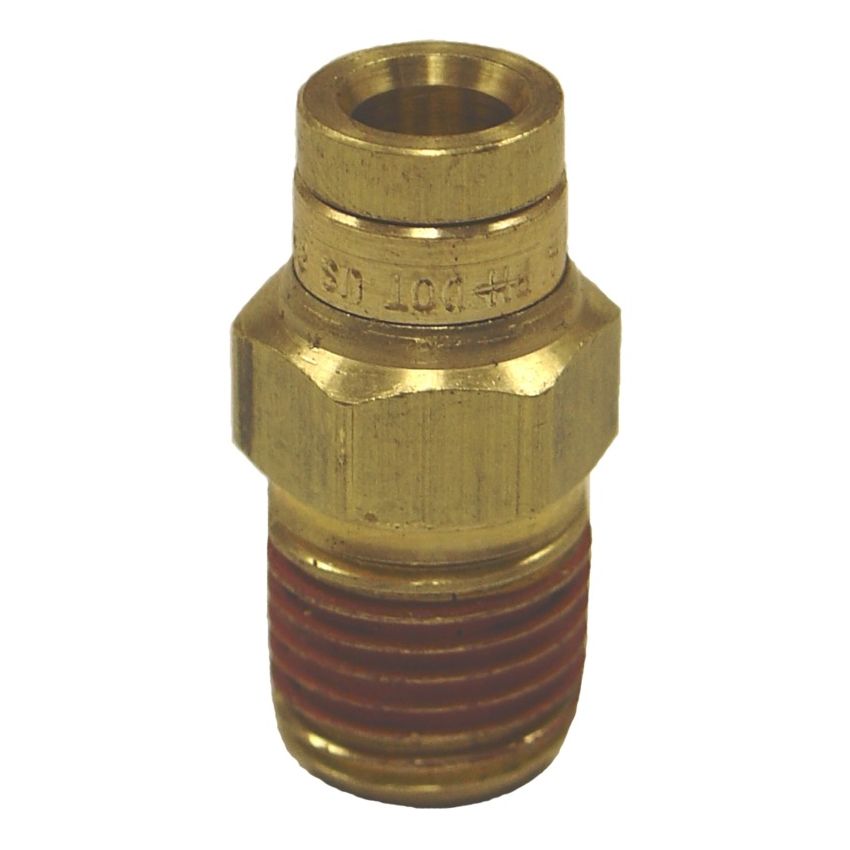 Firestone 3046 Male Connector 1/4in. NPT To 1/4in. PTC Straight Brass Air Fitting - 25 Pack (WR17603046)