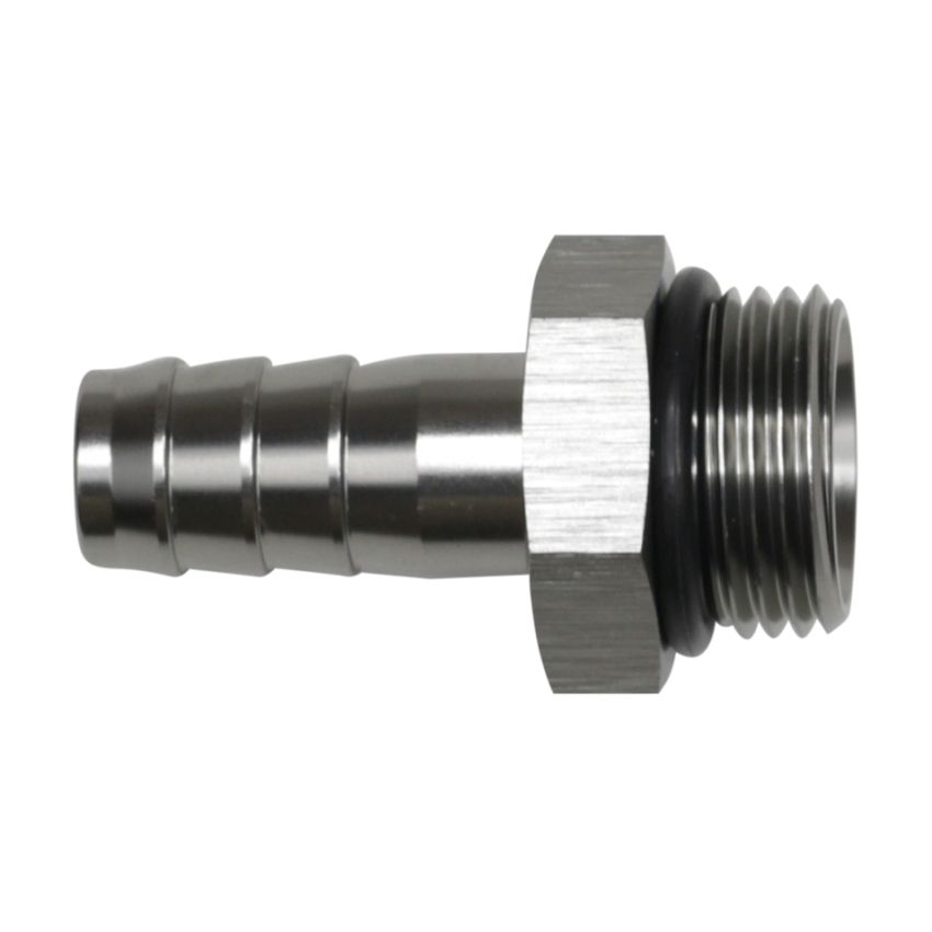 DeatschWerks 10AN ORB Male to 1/2in Male Triple Barb Fitting (Incl O-Ring) - Anodized DW Titanium