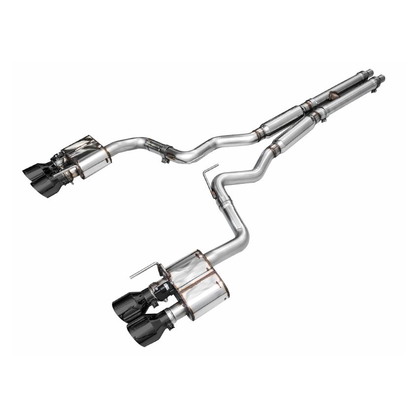AWE Tuning 3025-43650 AWE 2024 Ford Mustang GT Fastback S650 RWD SwitchPath Catback Exhaust w/ Quad Diamond Black Tips