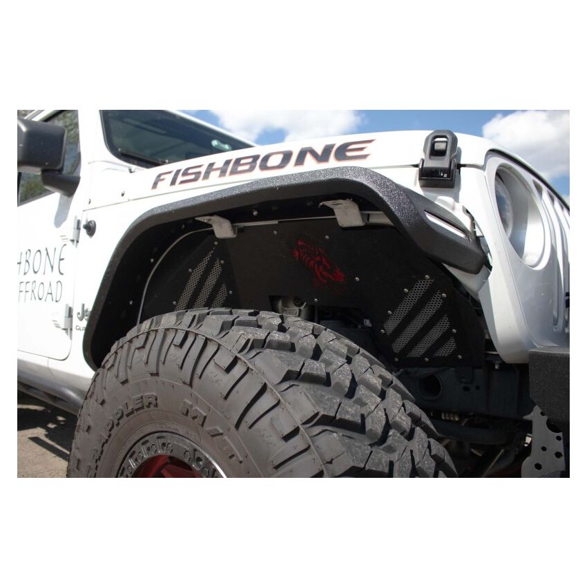 Fishbone Offroad FB33455F 2018+ Jeep Wrangler JL/JLU/2020+ Gladiator JT  Alum Front Fender Flares  - Black