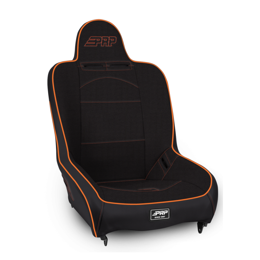 PRP Seats A100110-50-207 PRP Premier High Back Suspension Seat- Black/Orange Tweed