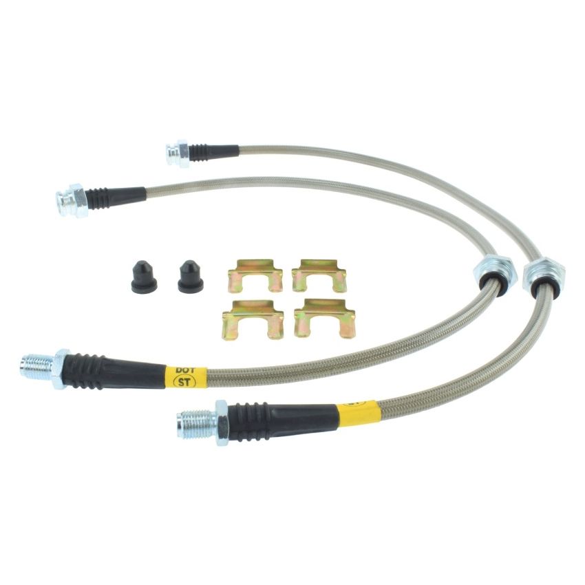 StopTech 89-98 Nissan 240SX (5 Lug w/ 300ZX Upgrade) Front Stainless Steel Brake Lines