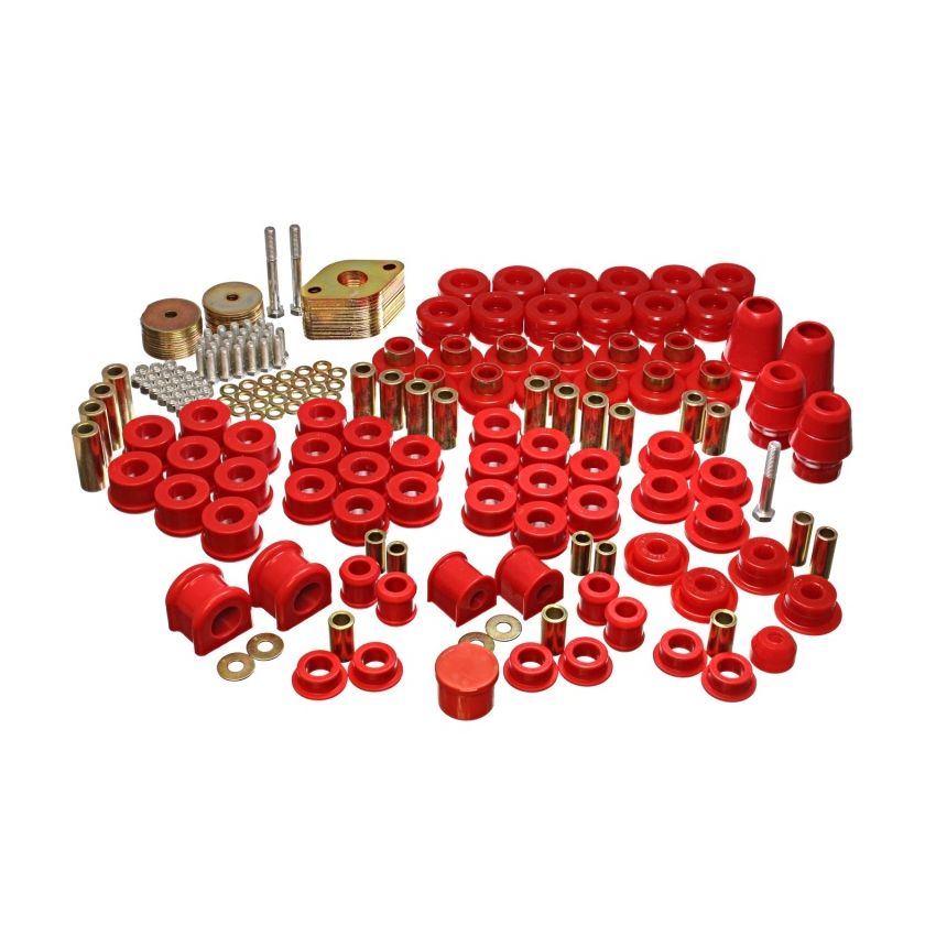 Energy Suspension 07-11 Jeep JK 4dr Red Hyper-Flex Master Bushing Set