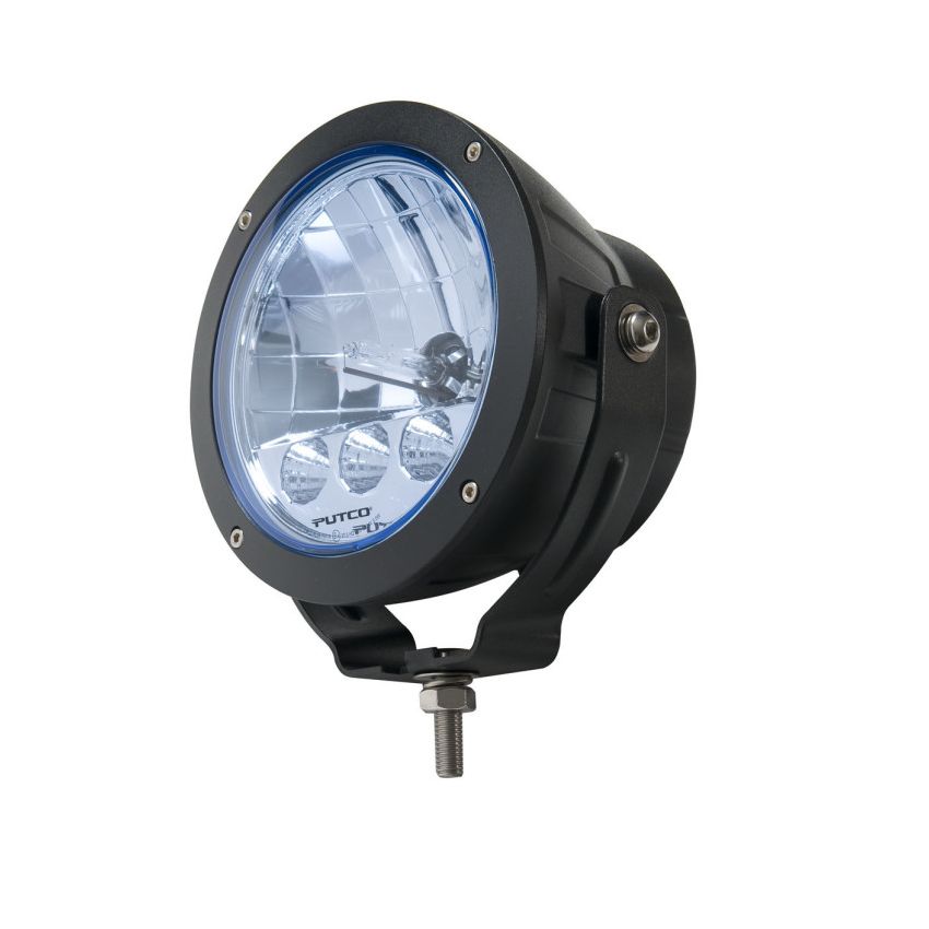 Putco 231920 HID Off Road Lamp w/3 LED DayTime Running Lights - 6in Black Housing w/ Blue Tinted Lens