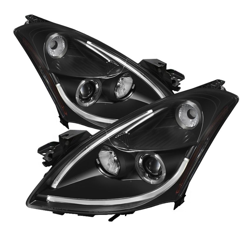 SPYDER 5076830 Projector Headlights - Light Tube DRL - LED Halo - Black