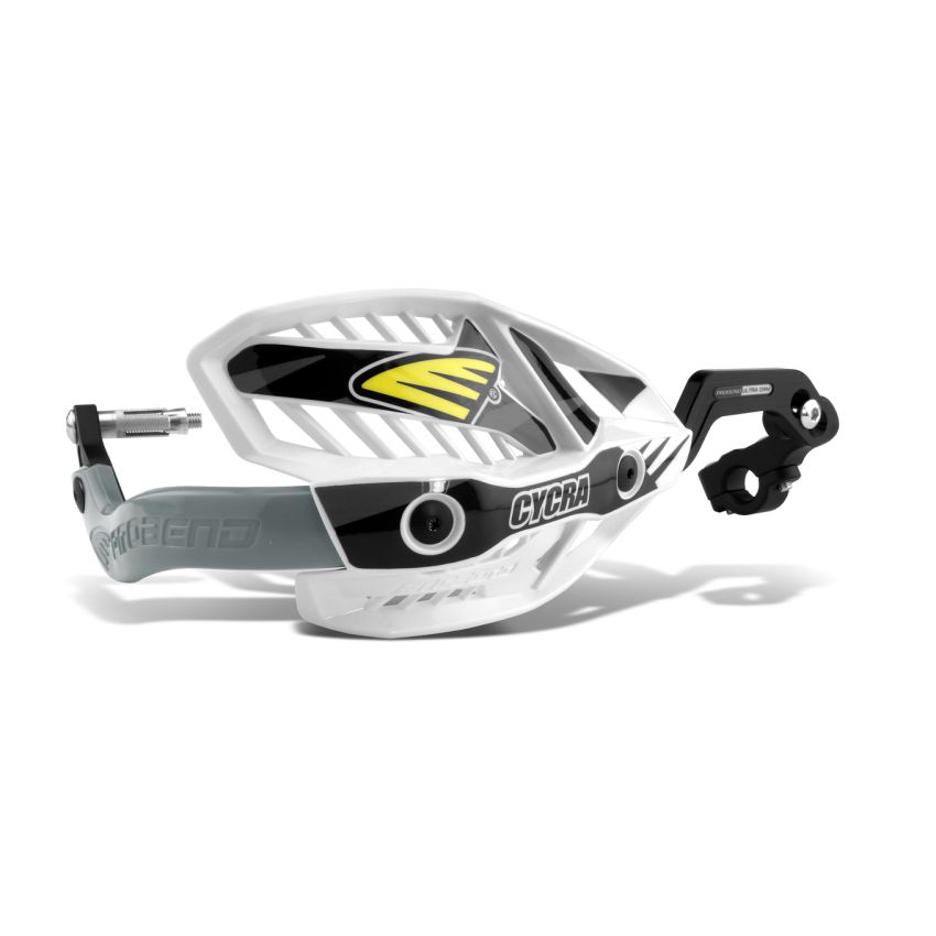 Cycra 1CYC-7407-12X CRM Ultra 7/8 in. Clamp w/White Shields/Black Covers