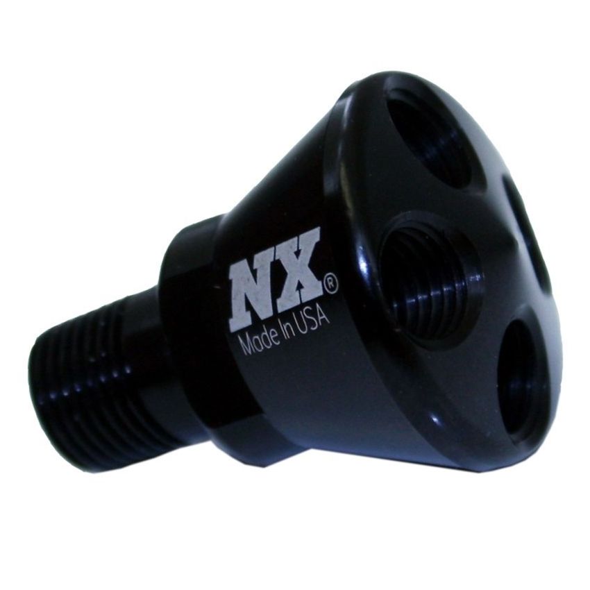 Nitrous Express 4 Port Micro Showerhead Distribution Block - Black