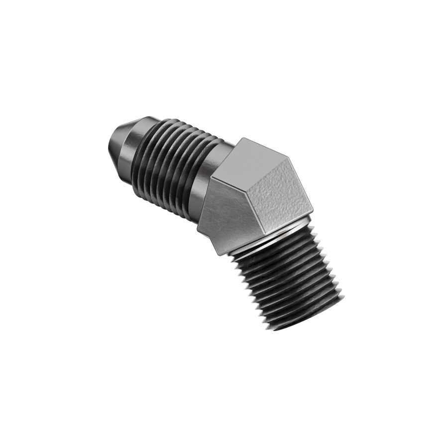 Goodridge P823-03P3 45 Deg Male Adaptor AN3 to 1/8 NPT