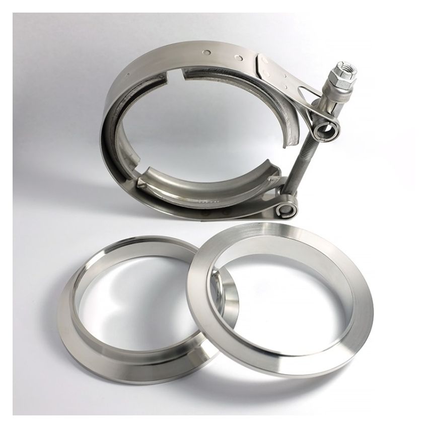 Stainless Bros 1.75in 304SS V-Band Assembly - 2 Flanges/1 Clamp