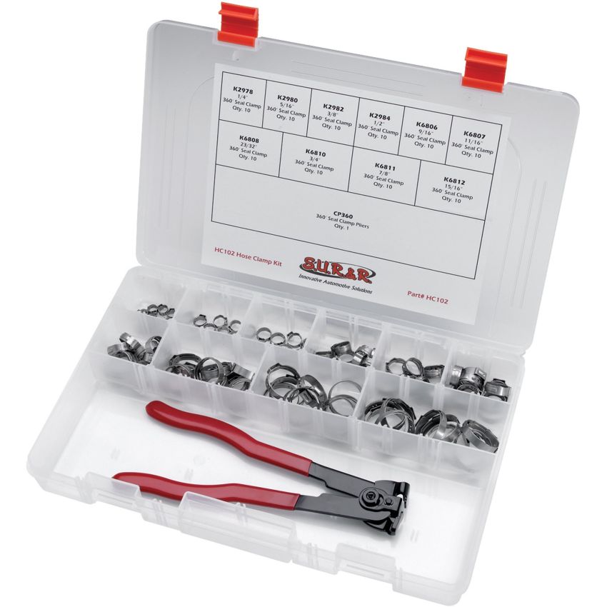 S.U.R. & R. HC102 Positive Seal Hose Clamp Kit