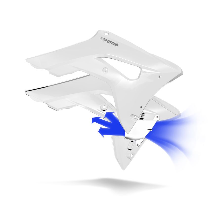 Cycra 1CYC-1889-42 18-21 Honda CRF250R Powerflow Radiator Shrouds - White