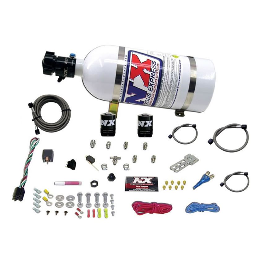 Nitrous Express All Sport Compact EFI Single Nozzle Nitrous Kit (35-50-75HP) w/10lb Bottle
