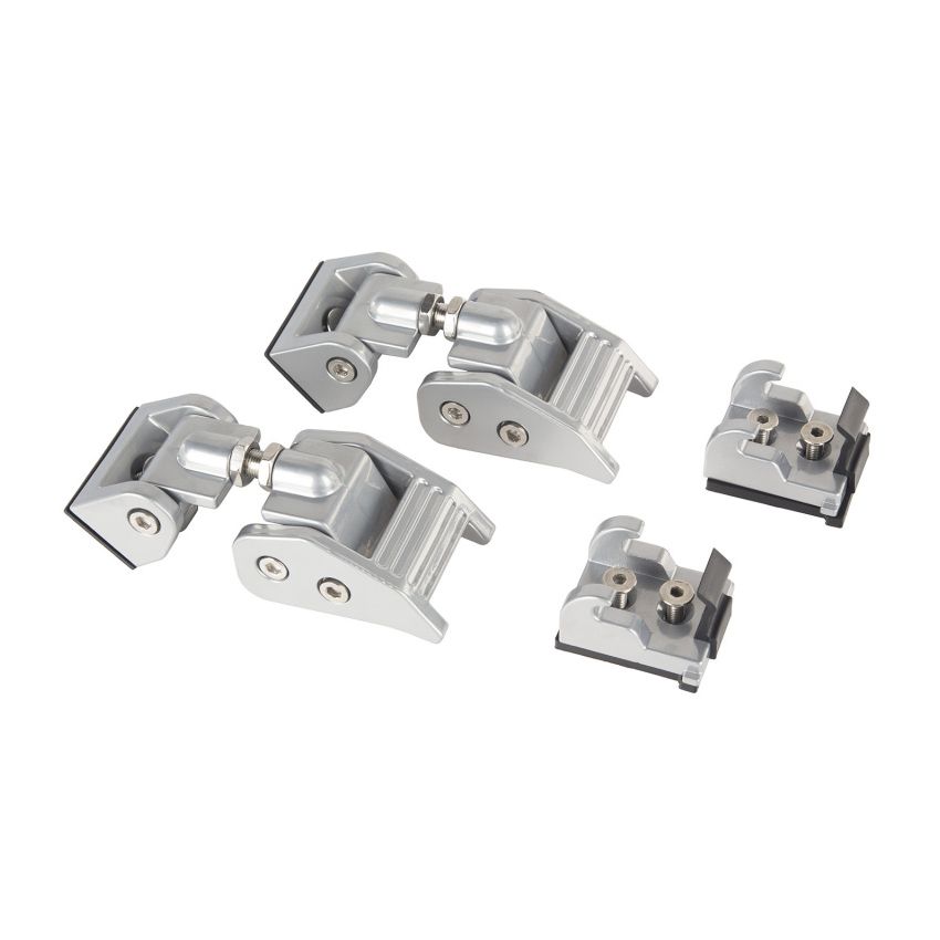 Rugged Ridge 202018-20 Jeep Wrangler JL / 2020 Jeep Gladiator Silver Hood Catch Kit