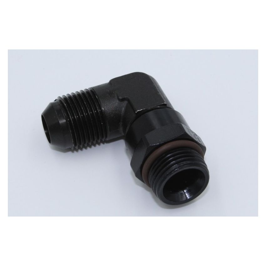 FRAGOLA FRG499206-BL #6 x 9/16-18 90 Deg Swivel Adapter Black