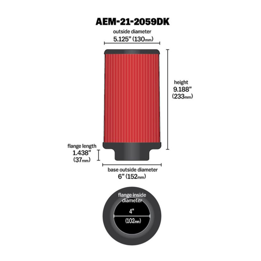 AEM 21-2059DK AEM DryFlow Air Filter