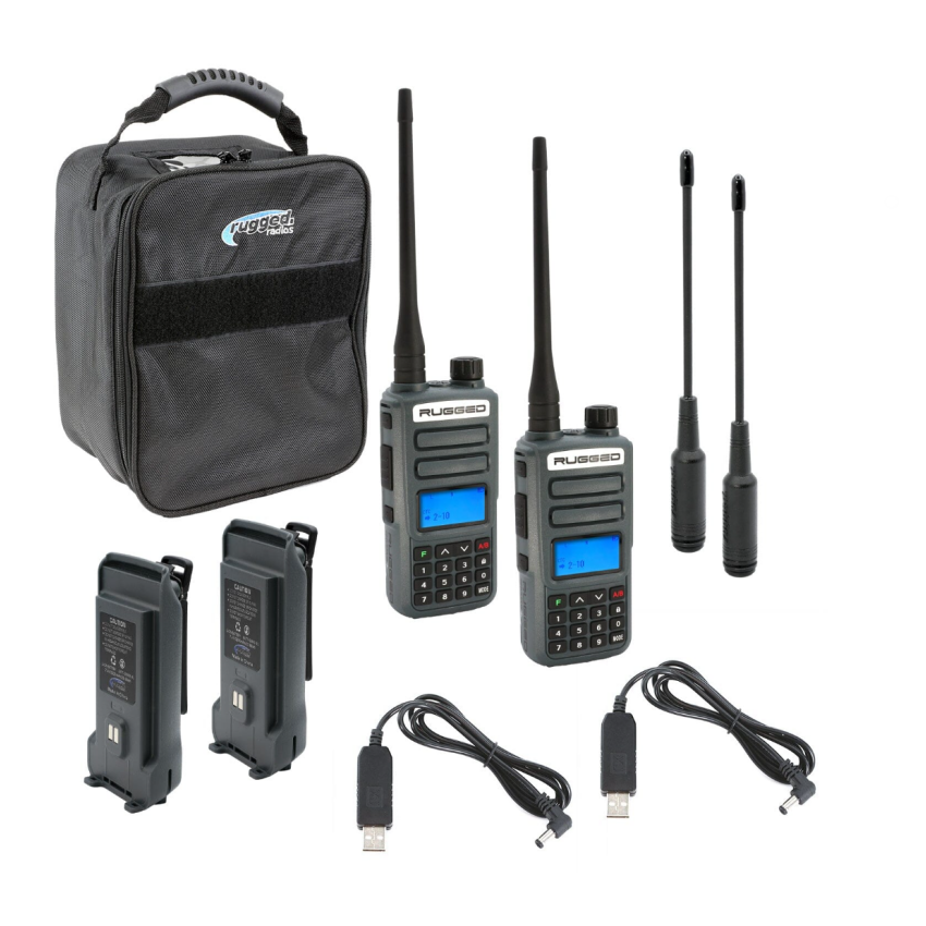 Rugged Radios RUGGED-ADVENTURE-PACK ADVENTURE PACK - GMR2 PLUS - GMRS / FRS Two Way Handheld Radios with Accessories
