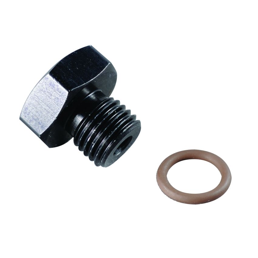 FRAGOLA FRG481406-BL #6 Port Plug 9/16-18 Black