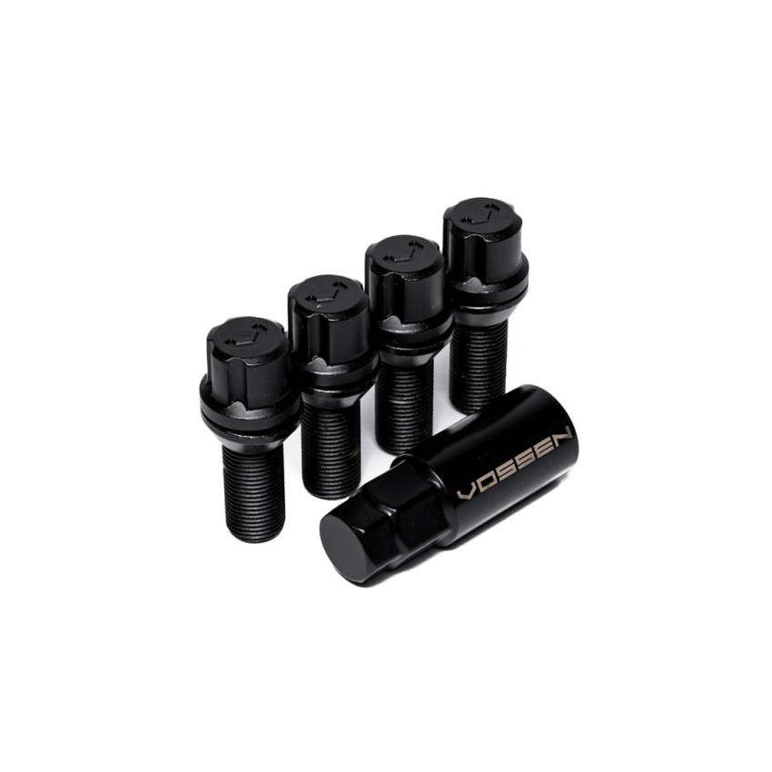 Vossen 30mm Lock Bolt - 14x1.25 - 17mm Hex - Cone Seat - Black (Set of 4)