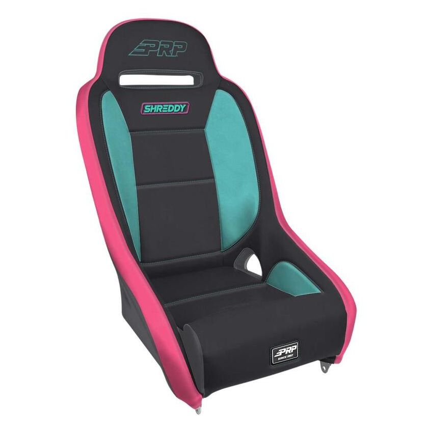 PRP ShReddy Comp Elite Suspension Seat - Black- Pink/Teal