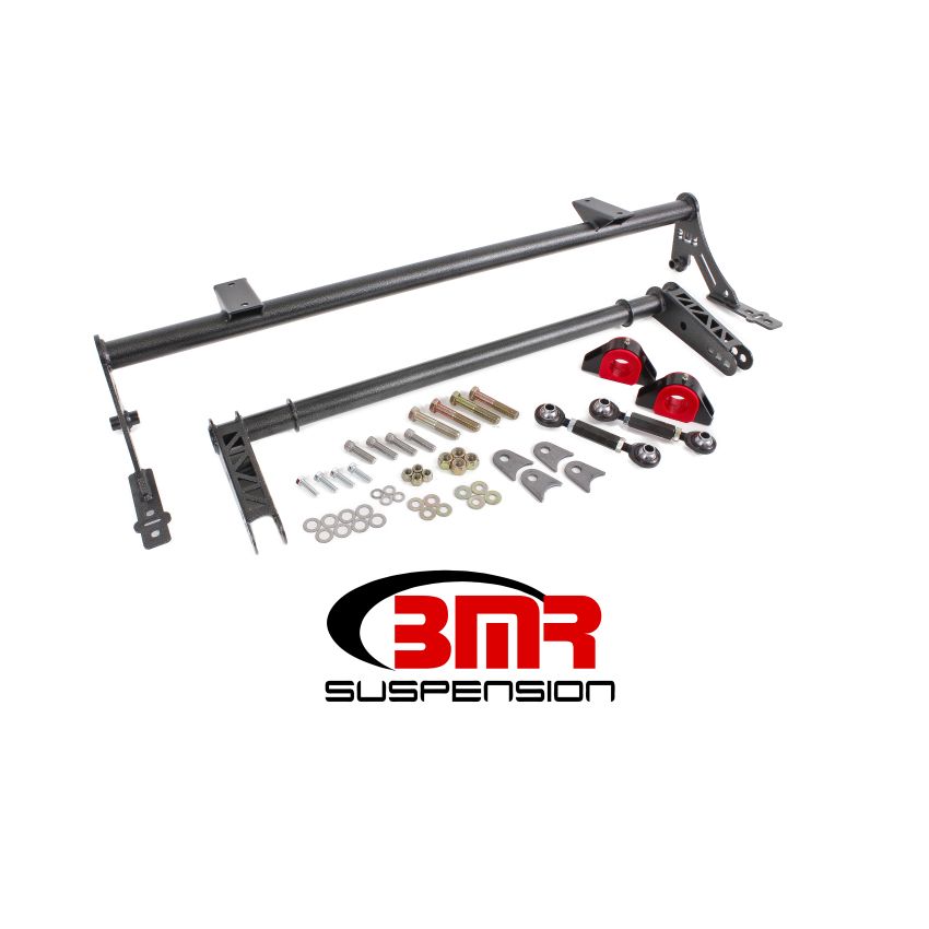 BMR Suspension XSB005H BMR 05-14 S197 Mustang Rear Bolt-On Hollow 35mm Xtreme Anti-Roll Bar Kit (Poly) - Black Hammertone