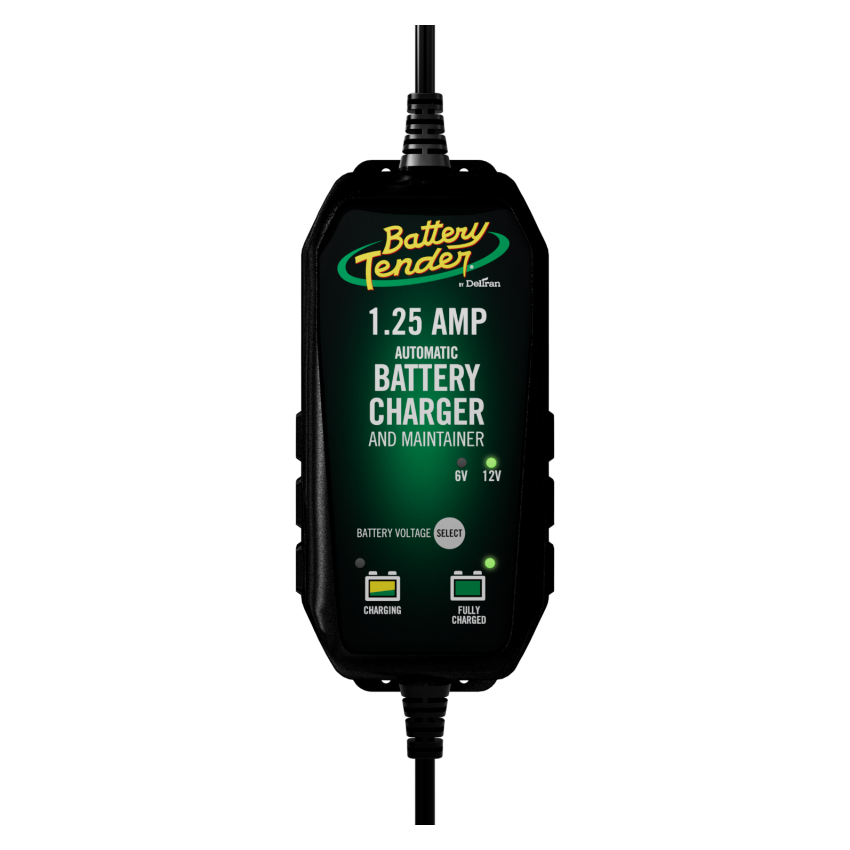 Battery Tender 022-0211-DL-WH 6V/12V 1.25A Selectable Battery Charger