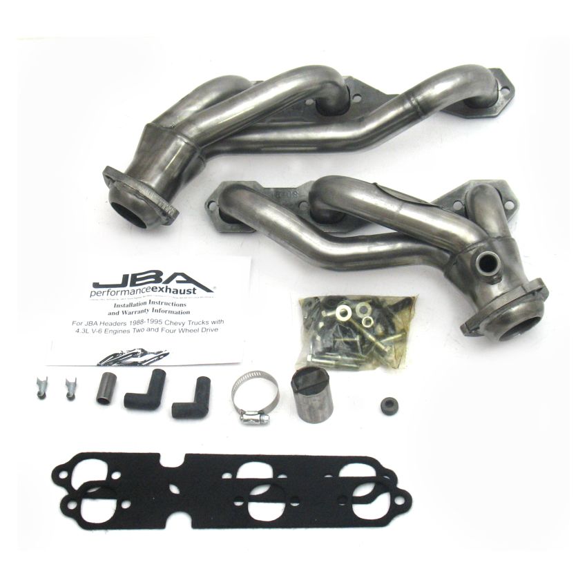 JBA 88-95 GM Truck 4.3L V6 w/o A.I.R. Injection 1-1/2in Primary Raw 409SS Cat4Ward Header