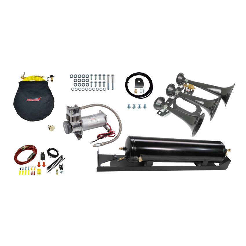 Kleinn Air Horns SDKIT17-230STL Kleinn 17-22 Ford F-250/ F-350/ F-450 Onboard Air System w/ Model 230 Horns
