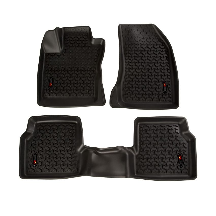 Rugged Ridge Floor Liner Front/Rear Black 2018-2019 Jeep Compass
