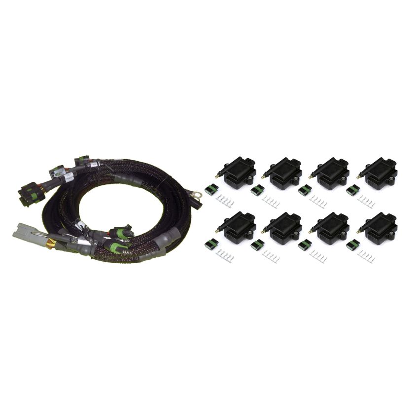 Haltech HT-130313 8 Channel Individual High Output IGN-1A Inductive Coil & Harness Kit