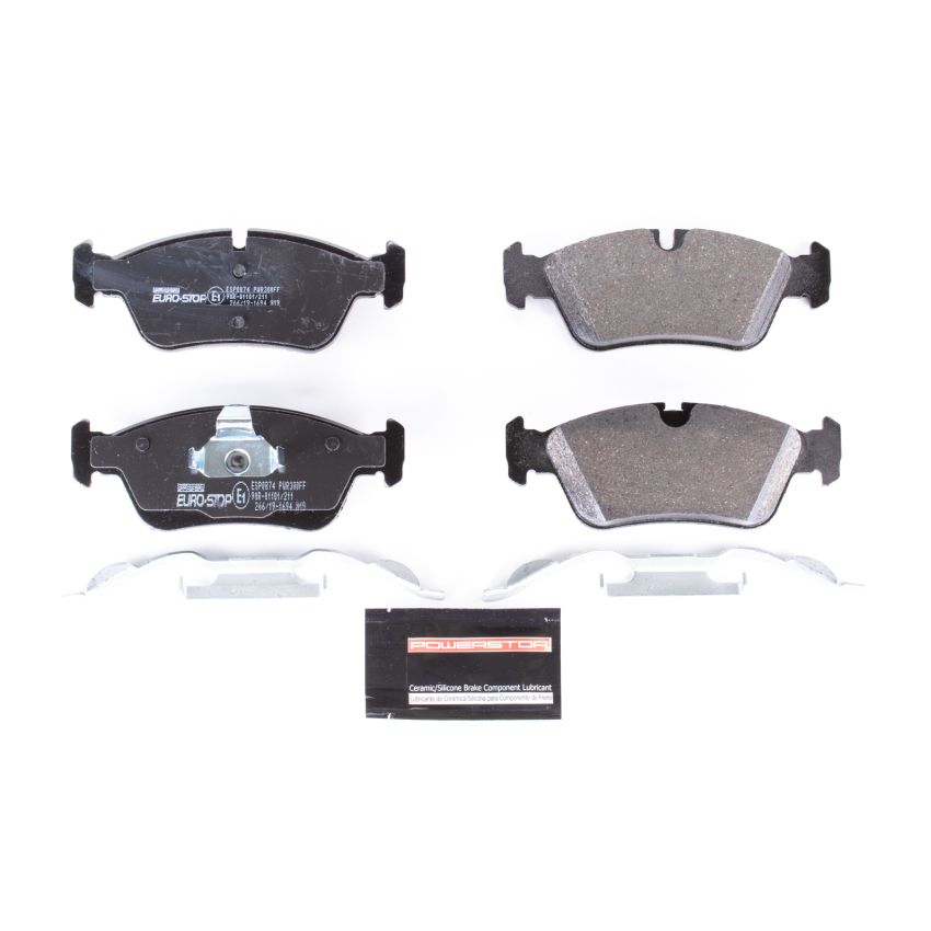 PowerStop ESP0874 EuroStop ECE-R90 Certified Brake Pad Set