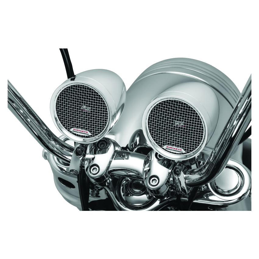 Kuryakyn 2712 Road Thunder Speaker Pods Bluetooth Audio Controller Chrome