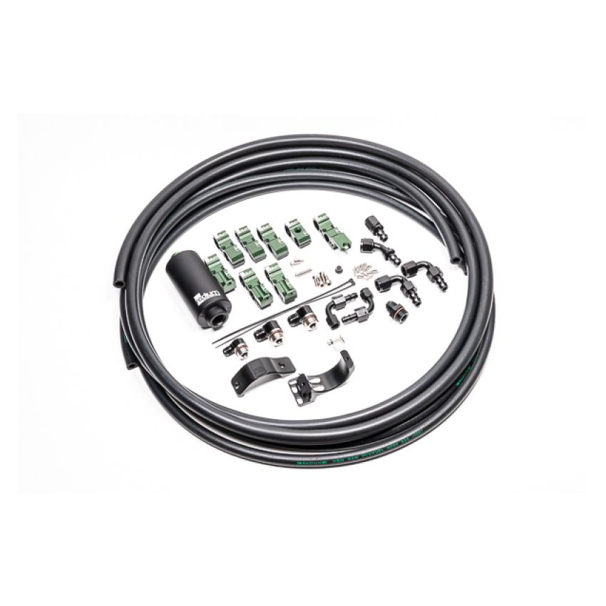 Radium Engineering Late Nissan Fuel Hanger Plumbing Kit Microglass Filter