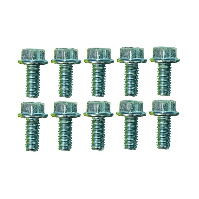 Moroso 38843 5/16in-18 x .750in Serrated Zinc Flange Bolt  - 10 Pack