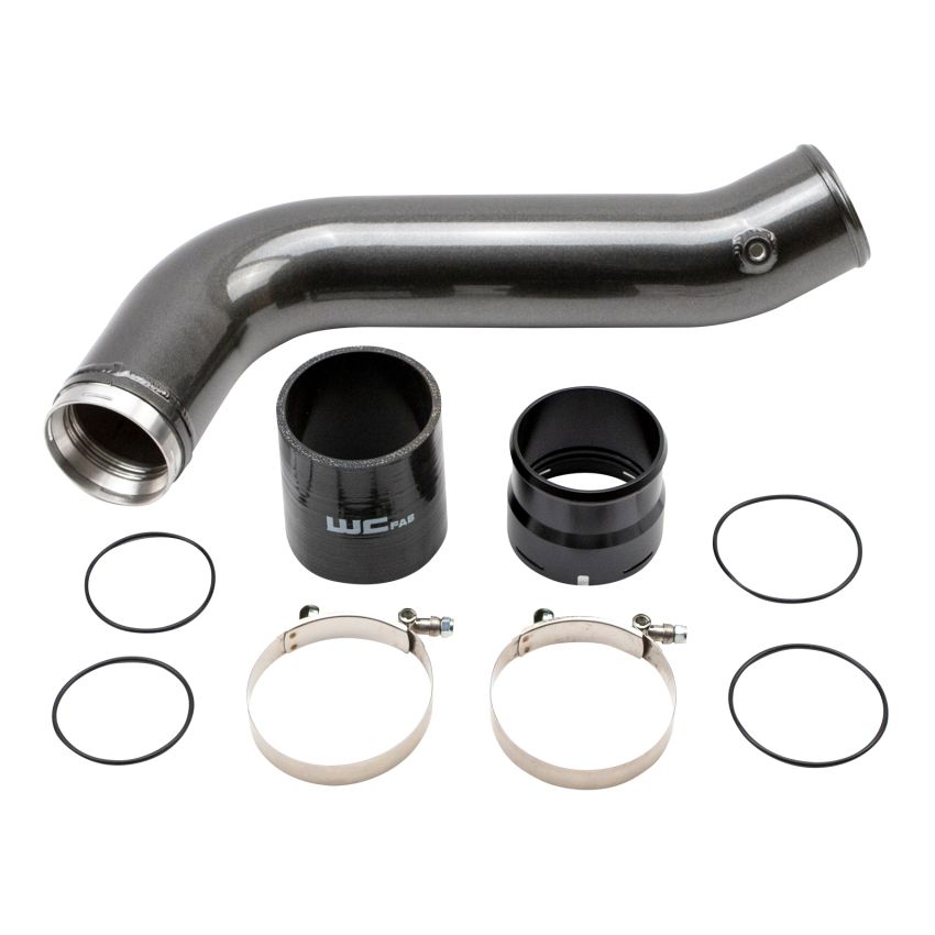Wehrli WCF100381-GW 20-24 Chevrolet 6.6L L5P Duramax Passenger Side 3.5in Intercooler Pipe - Gloss White