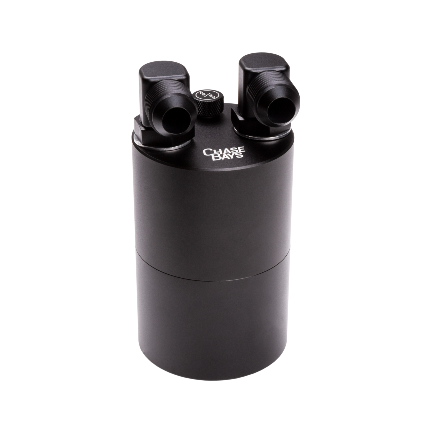 Chase Bays CB-OILCATCH-10AN90 -10AN 90 Deg Elbow Inlet and Outlet Oil Catch Can