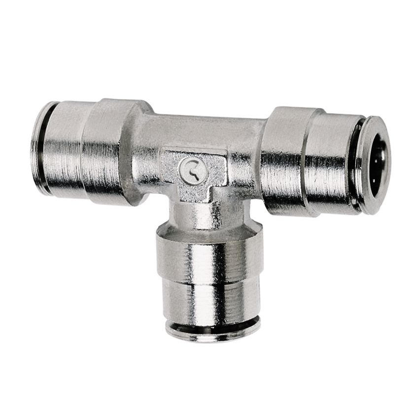 Firestone 3105 Union Tee 3/8in. Nickel Push-Lock Air Fitting - 25 Pack (WR17603105)