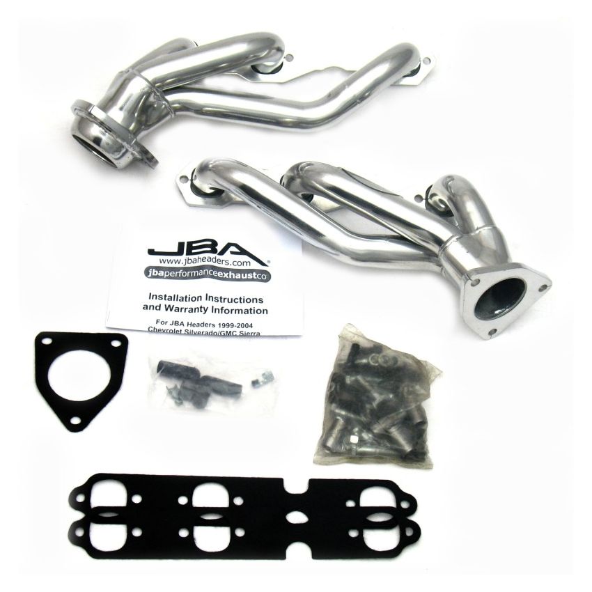 JBA 03-13 GM Truck 4.3L V6 1-1/2in Primary Silver Ctd Cat4Ward Header