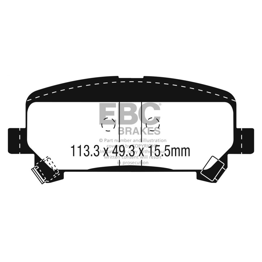 EBC DP63045 15+ Chevrolet Colorado 2.5 Greenstuff Rear Brake Pads