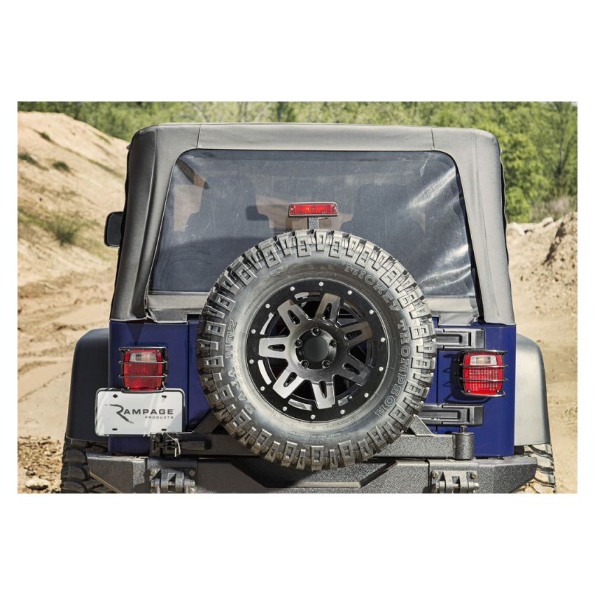 Rampage 04-06 Jeep Wrangler(TJ) Unlimited OEM Replacement Soft Upper Doors - Black Denim