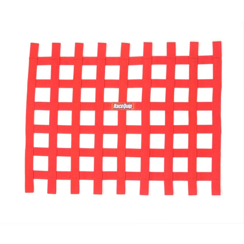RACEQUIP RQP721015 Ribbon Window Net Red Non-SFI